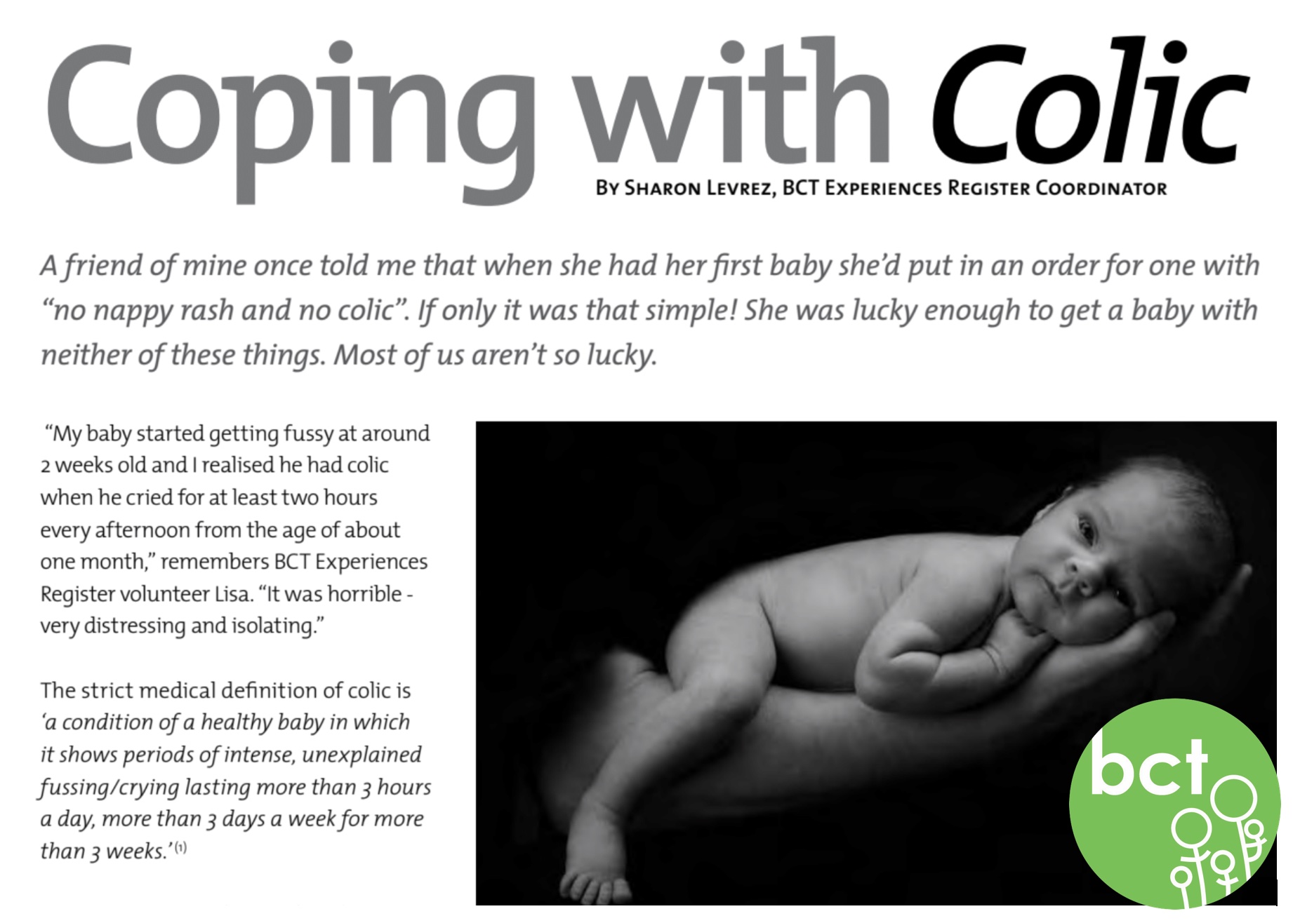 Coping with colic